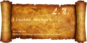 Liszkai Norbert névjegykártya