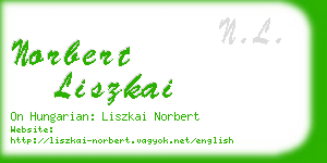 norbert liszkai business card